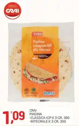 Carni e Affini Supermercati Crai piadina offerta