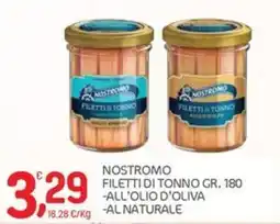 Carni e Affini Supermercati Nostromo filetti di tonno offerta