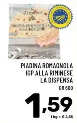 Il Centesimo Piadina romagnola IGP alla riminese La Dispensa offerta
