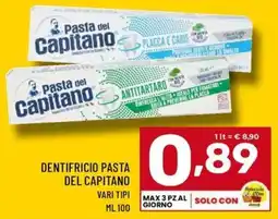 Il Centesimo Dentifricio Pasta del Capitano offerta