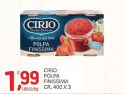 Carni e Affini Supermercati Cirio polpa finissima offerta