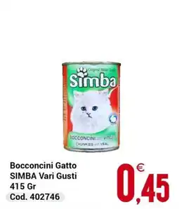 Centro Cash Bocconcini Gatto SIMBA Vari Gusti offerta