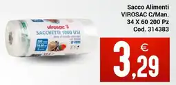 Centro Cash Sacco Alimenti Virosac C/Man. offerta