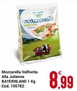 Centro Cash Mozzarella Valfiorita Alla Julienne BAYERNLAND offerta