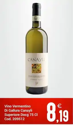 Centro Cash Vino Vermentino Di Gallura Canayli offerta
