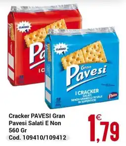 Centro Cash Cracker PAVESI Gran Pavesi Salati E Non offerta