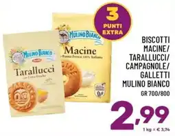 Il Centesimo Biscotti Macine/Tarallucci/Campagnole/Galletti Mulino Bianco offerta
