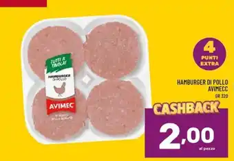 Il Centesimo Hamburger di pollo Avimecc offerta