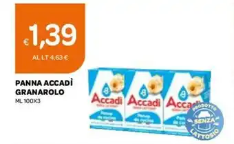 Ekom Granarolo Panna Accadì 100ml x 3 offerta