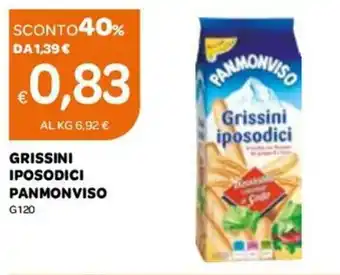 Ekom Panmonviso Grissini Iposodici 120g offerta