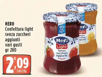 Hero Confettura light Senza zuccheri aggiunti