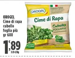 Rossotono Carrefour Orogel cime di rapa cubello offerta