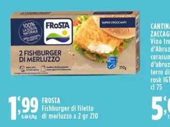 Frosta Fishburger di filetto di merluzzo