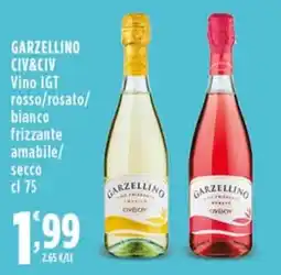Rossotono Carrefour Garzellino CIV&CIV Vino IGT rosso/rosato/bianco frizzante amabile/secco offerta