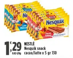 Rossotono Carrefour Nestlé Nesquik snack cacao/latte offerta