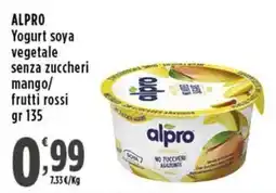 Rossotono Carrefour Alpro Yogurt soya vegetale senza zuccheri offerta