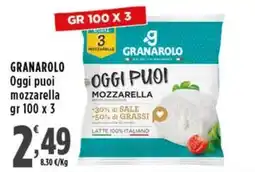 Rossotono Carrefour Mozzarella Granarolo offerta