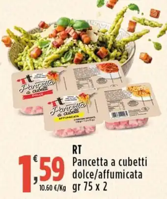 Rossotono Carrefour Pancetta a cubetti offerta