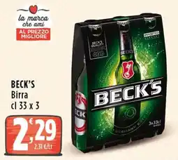 Rossotono Carrefour Beck's Birra offerta