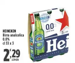 Rossotono Carrefour Heineken Birra analcolica offerta