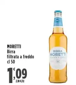 Rossotono Carrefour Moretti Birra filtrata a freddo offerta