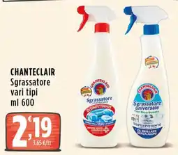 Rossotono Carrefour Chanteclair sgrassatore offerta