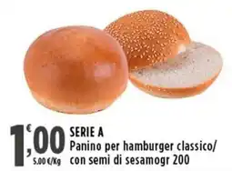 Rossotono Carrefour Panino per hamburger classico/ con semi di sesamogr 200 offerta