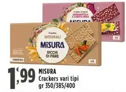 Rossotono Carrefour Crackers vari tipi Misura offerta