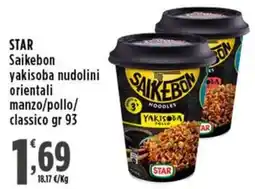 Rossotono Carrefour Star saikebon yakisoba nudolini orientali offerta