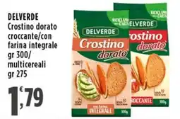 Rossotono Carrefour Delverde Crostino dorato croccante/con farina integrale/ multicereali offerta