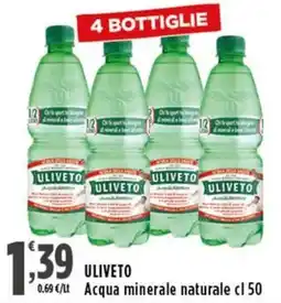 Rossotono Carrefour Uliveto Acqua minerale naturale offerta