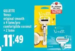 Rossotono Carrefour Gillette Venus original smooth comfortglide coconut offerta