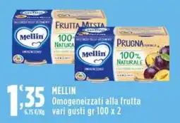 Rossotono Carrefour Mellin Omogeneizzati alla frutta offerta