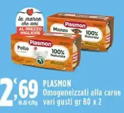 Rossotono Carrefour Plasmon Omogeneizzati alla carne offerta