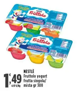 Rossotono Carrefour Nestlé Fruttolo yogurt offerta