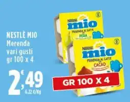 Rossotono Carrefour Nestlé mio Merenda offerta