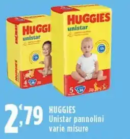 Rossotono Carrefour Huggies Unistar pannolini offerta