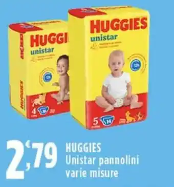 Rossotono Carrefour Huggies Unistar pannolini offerta