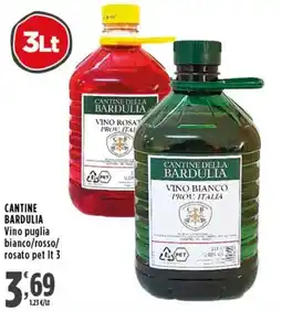 Rossotono Carrefour Cantine Bardulia Vino puglia bianco/rosso/rosato pet offerta