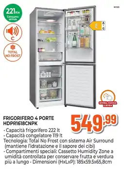 Expert Di Lella Frigorifero 4 porte HDPR1618CNPK offerta