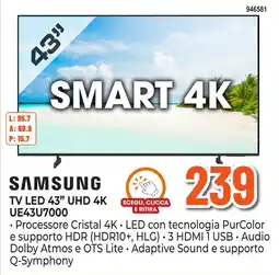 Expert Di Lella Samsung TV LED 43" UHD 4K offerta