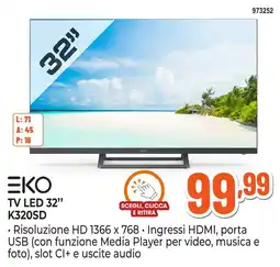 Expert Di Lella EKO TV LED 32" offerta
