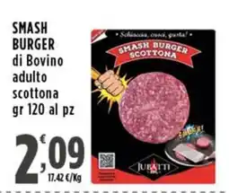 Rossotono Carrefour Smash Burger di Bovino adulto scottona offerta