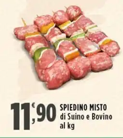 Rossotono Carrefour Spiedino misto di suino e bovino offerta