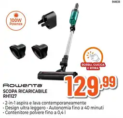 Expert Di Lella Rowenta scopa ricaricabile RH1127 offerta