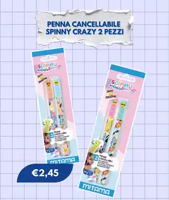 Penna cancellabile spinny crazy