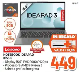 Expert Di Lella Lenovo Notebook Ideapad IPS315 offerta