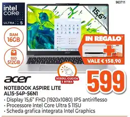 Expert Di Lella Acer Notebook Aspire Lite AL15-54P-56N1 offerta