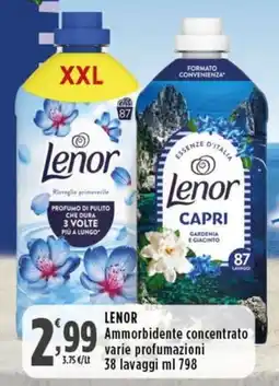 Rossotono Carrefour Lenor Ammorbidente concentrato offerta