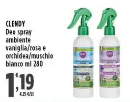 Rossotono Carrefour Clendy Deo spray ambiente vaniglia/rosa e orchidea/muschio bianco offerta